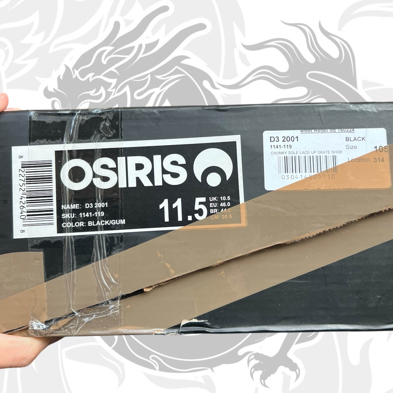 Osiris D3 2001 Black/Gum Shoes