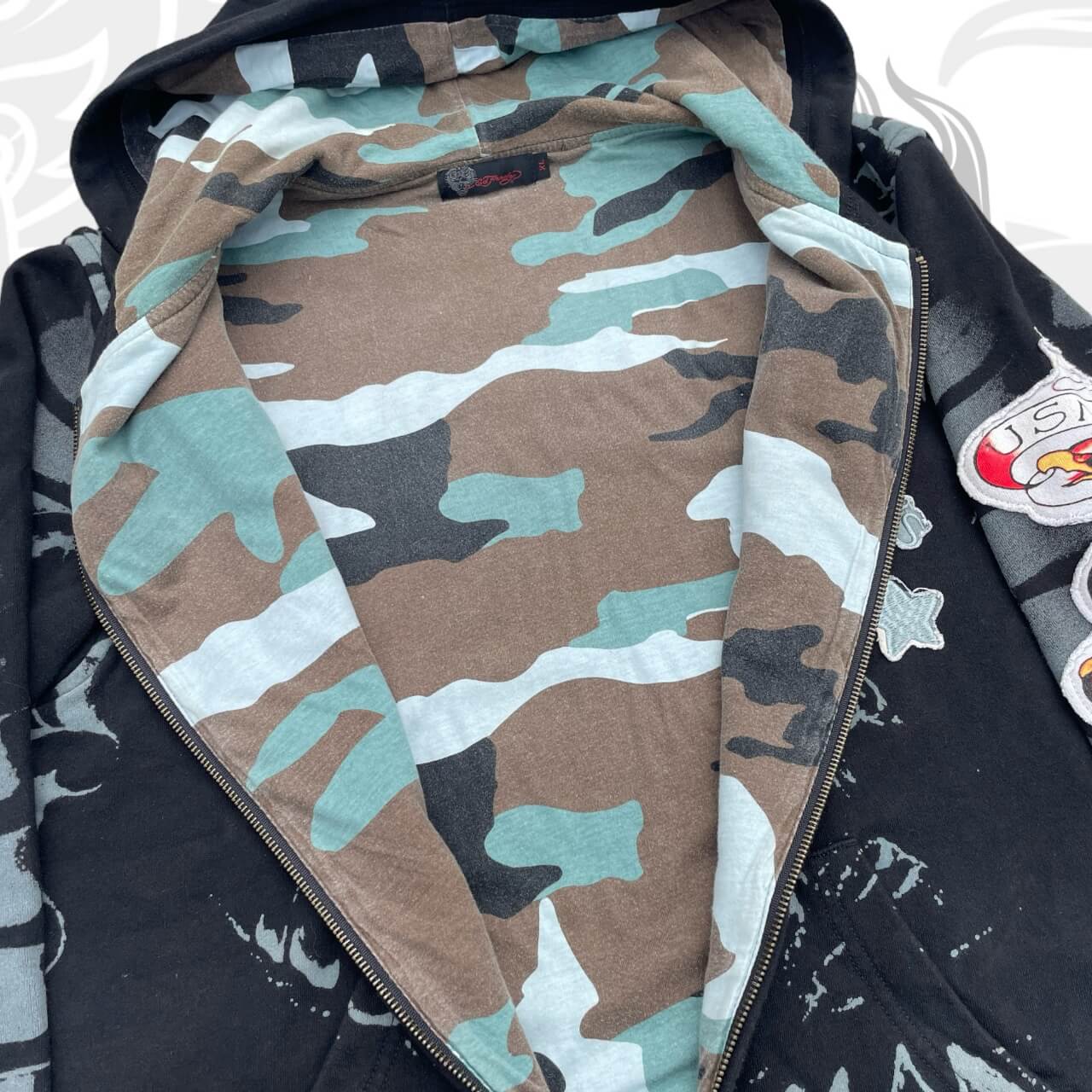 Ed Hardy Zip Camo